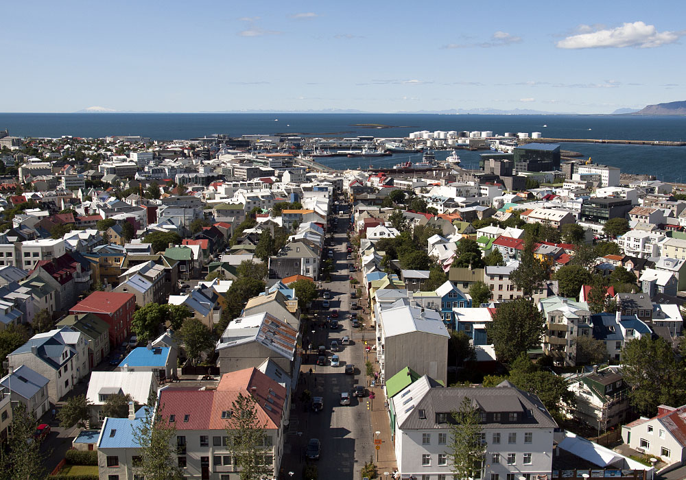 Pohled na msto z katedrly Hallgrmskirkja